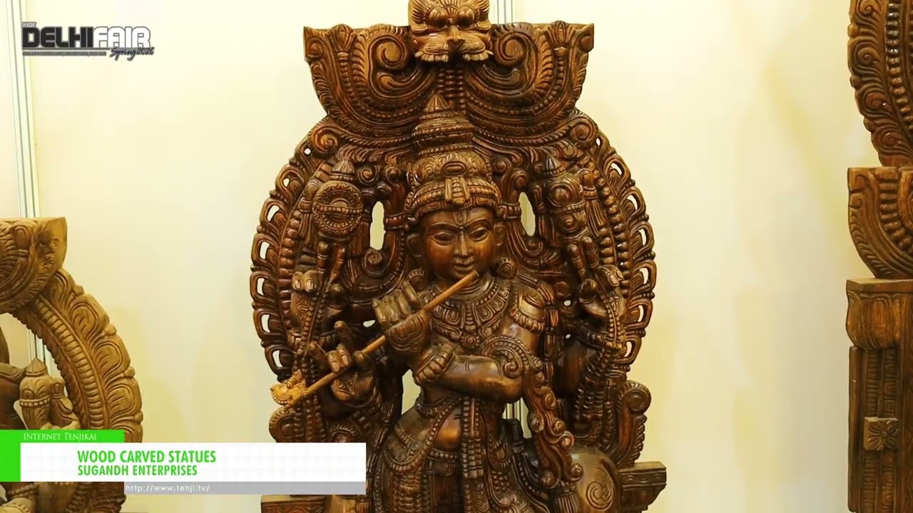 รูปปั้นไม้แกะสลัก – SUGANDH ENTERPRISES [61st IHGF Delhi Fair Spring 2026]